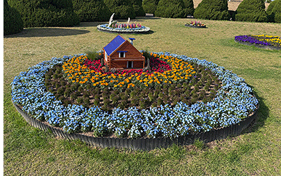 春の花壇 春の花壇